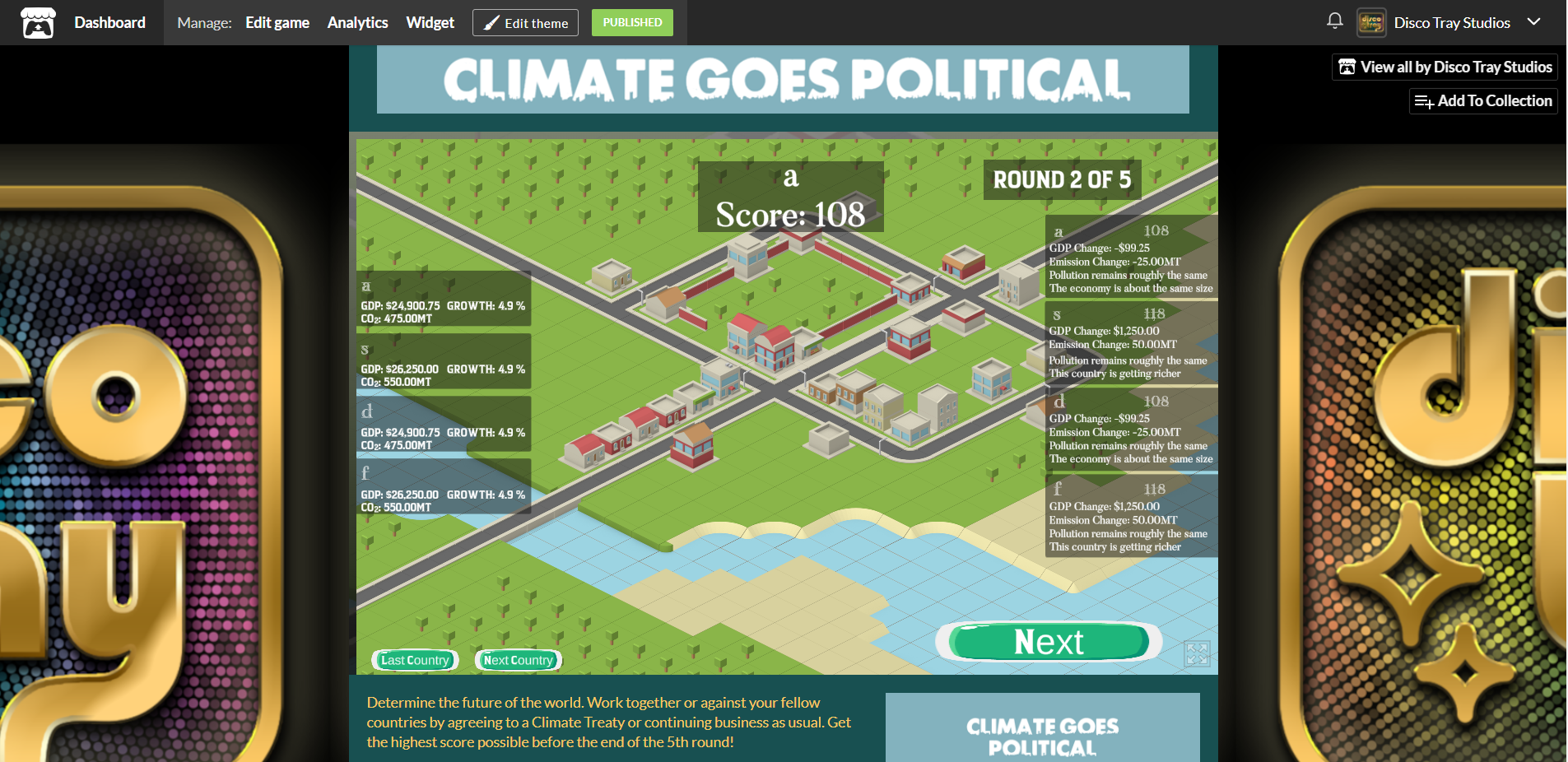 Climate Goes Political itch.io Page