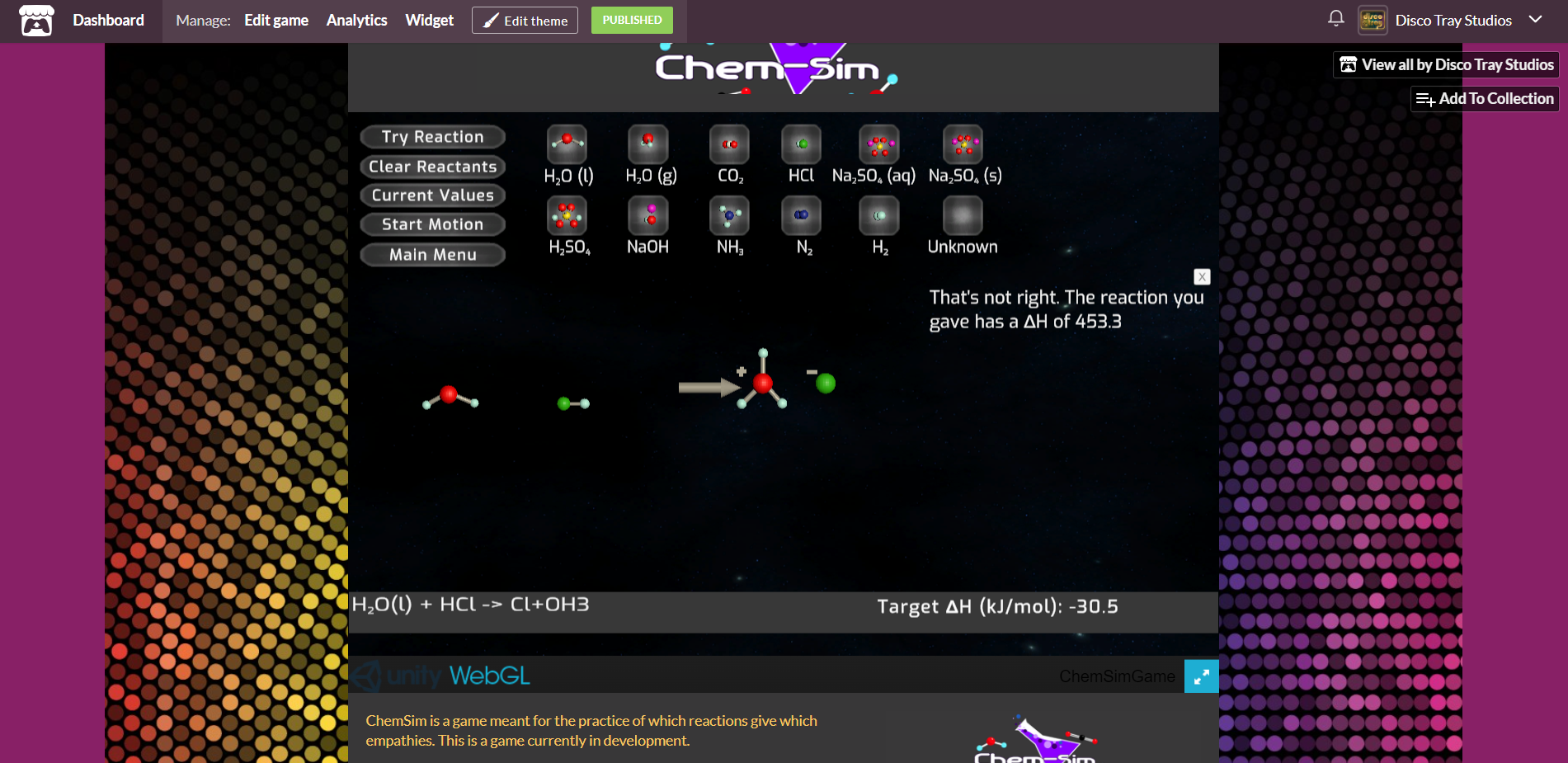 ChemSim itch.io Page